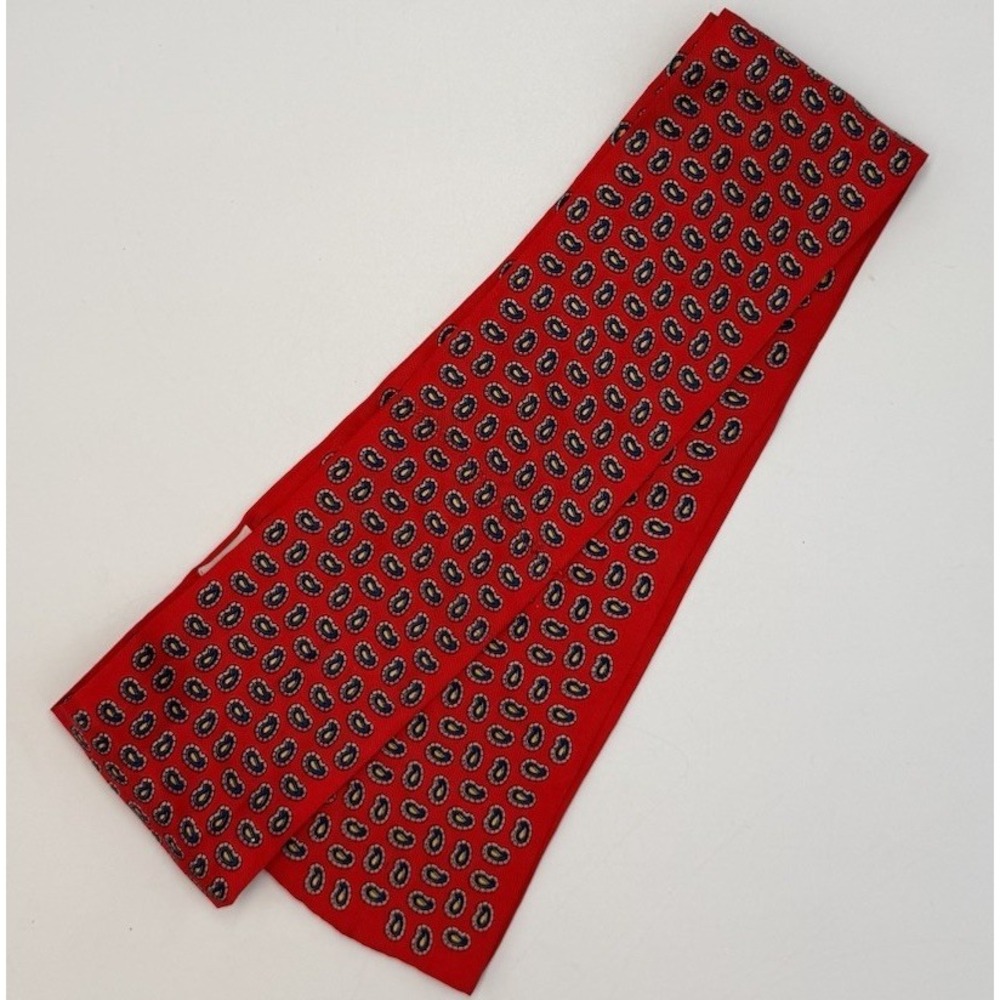 Vintage Liz Claiborne Silk Paisley Scarf Hair Tie Purse Accessory Japan